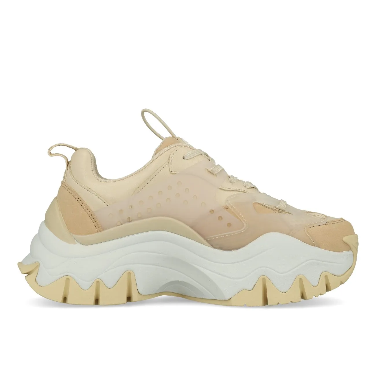Buffalo Trail One Sneaker Low Damen Vegan Nappa Cream White