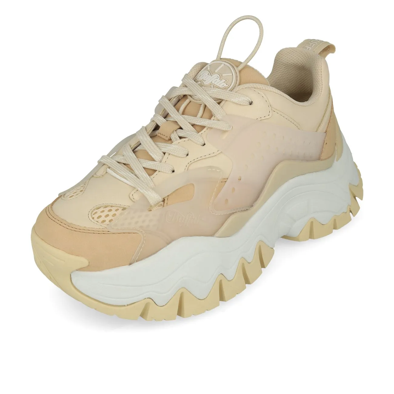 Buffalo Trail One Sneaker Low Damen Vegan Nappa Cream White