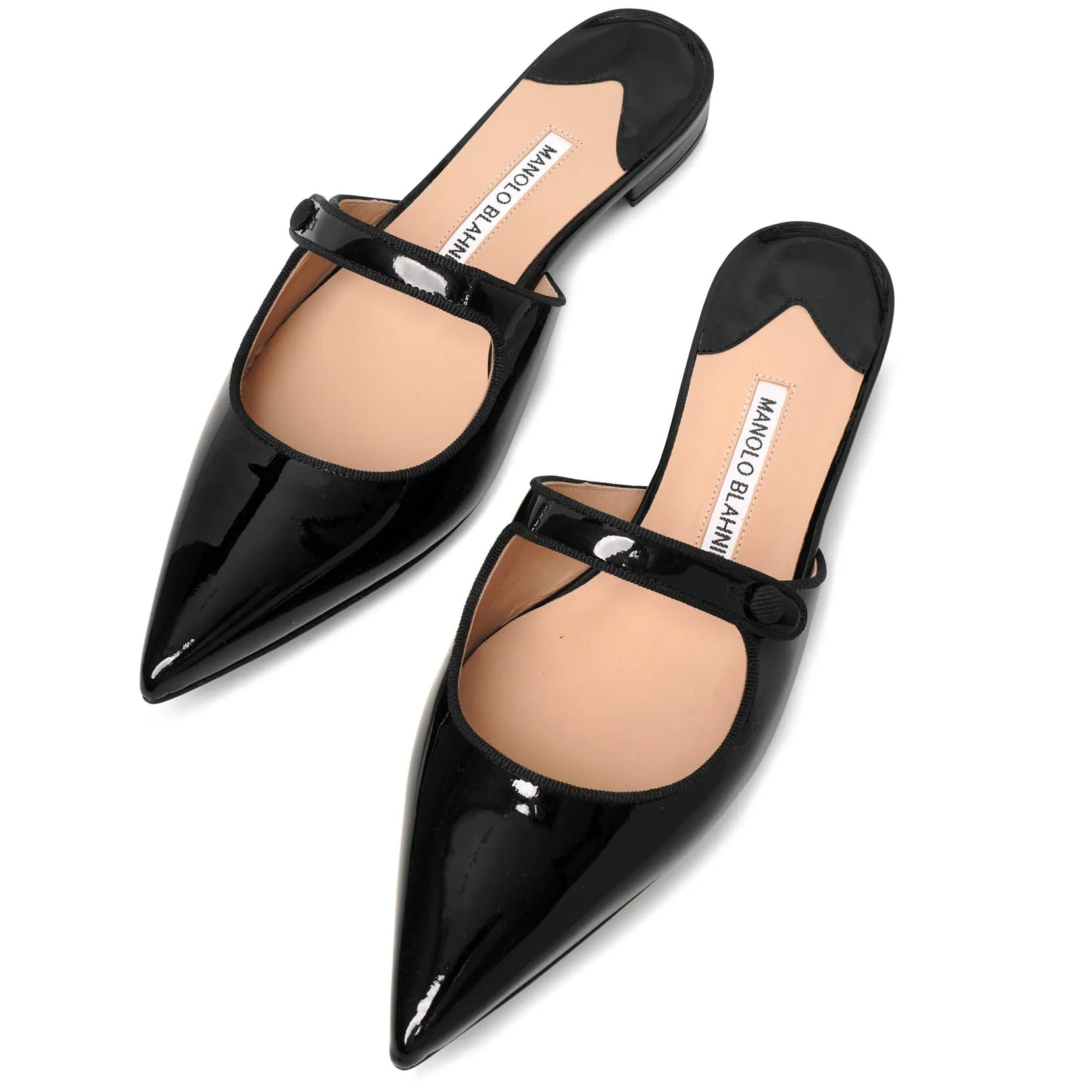 Camparimu black patent flats