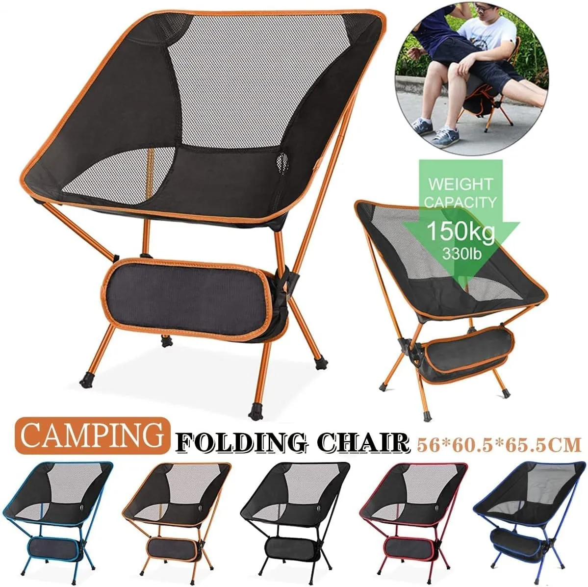 Camping Chair Folding Chair Portable Chair Ultralight Camping Chair with Handbag Portable Stool Outdoor Camping Folding Chair for Picnic Travel Hiking Fishing Chair Camping Chairs for Adults