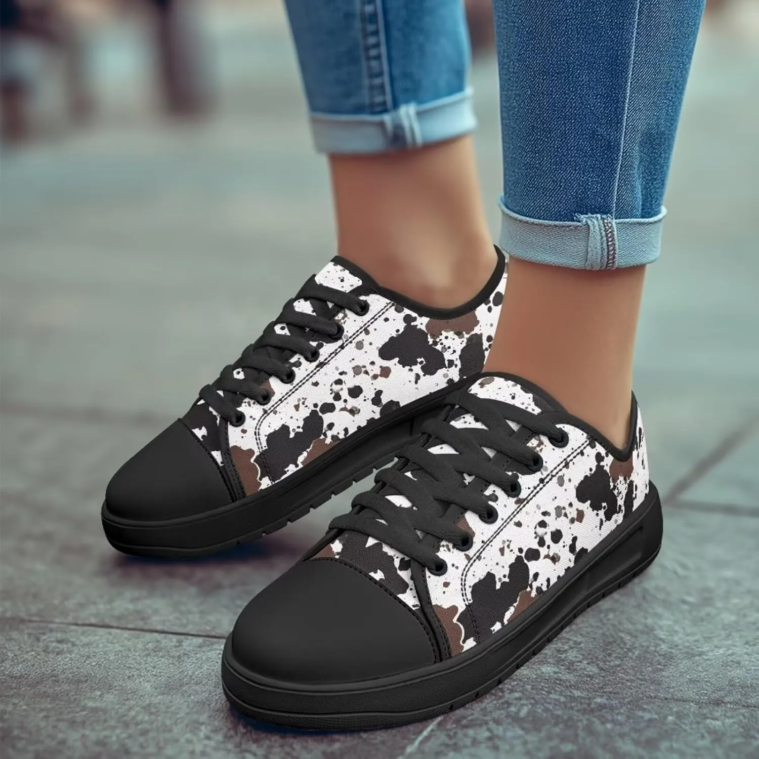 Canvas Shoes Fashion Sneakers for Women Casual Tennis Shoes with Non Slip EVA Sole Low Top Walking Footwear