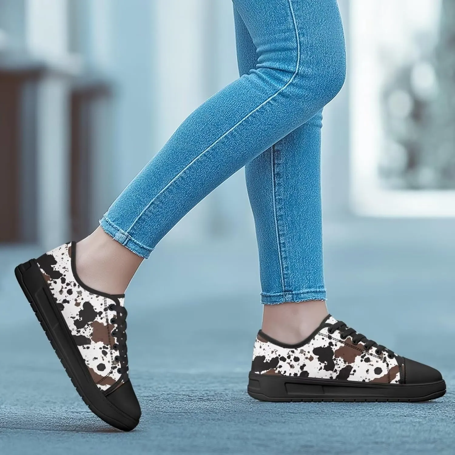 Canvas Shoes Fashion Sneakers for Women Casual Tennis Shoes with Non Slip EVA Sole Low Top Walking Footwear