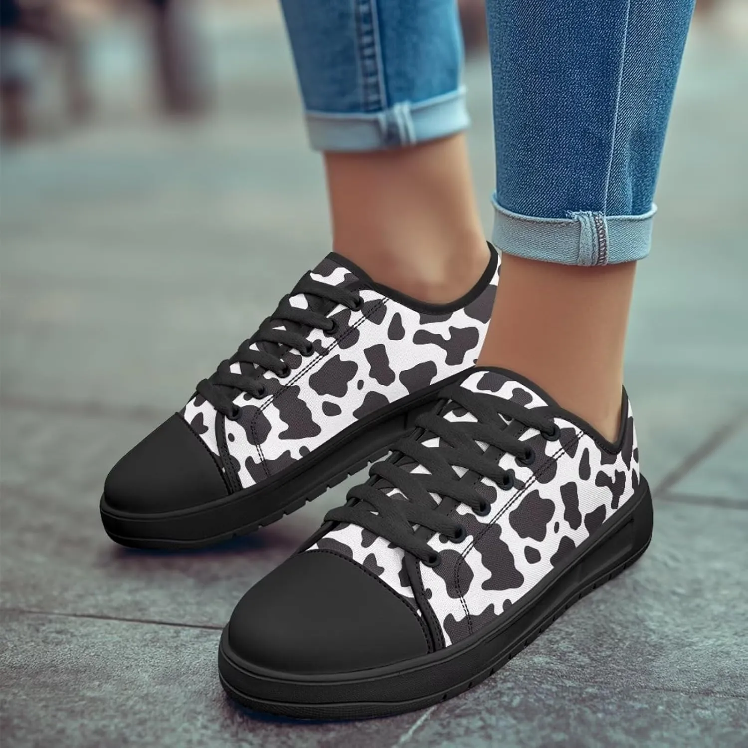 Canvas Shoes Fashion Sneakers for Women Casual Tennis Shoes with Non Slip EVA Sole Low Top Walking Footwear