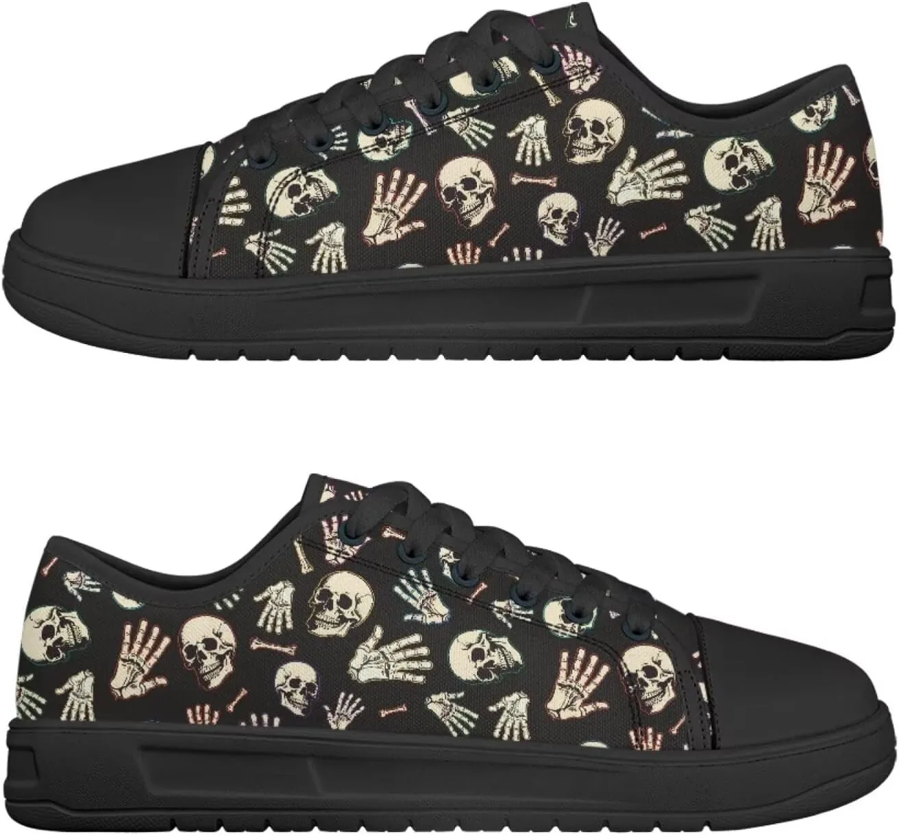 Canvas Shoes for Women Classic Slip On Tennis Shoes Lace Up Low Top Design Sneakers