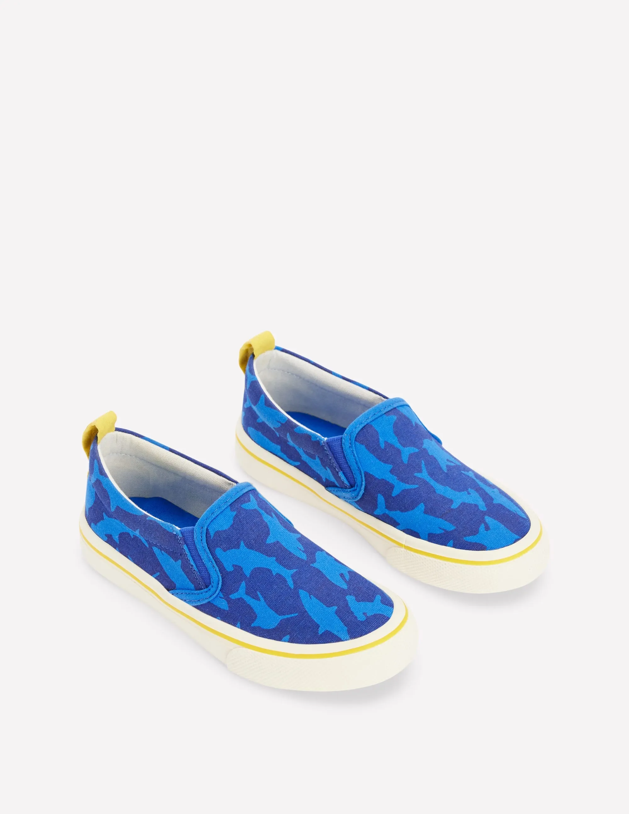 Canvas Slip-Ons-Starboard Blue Sharks