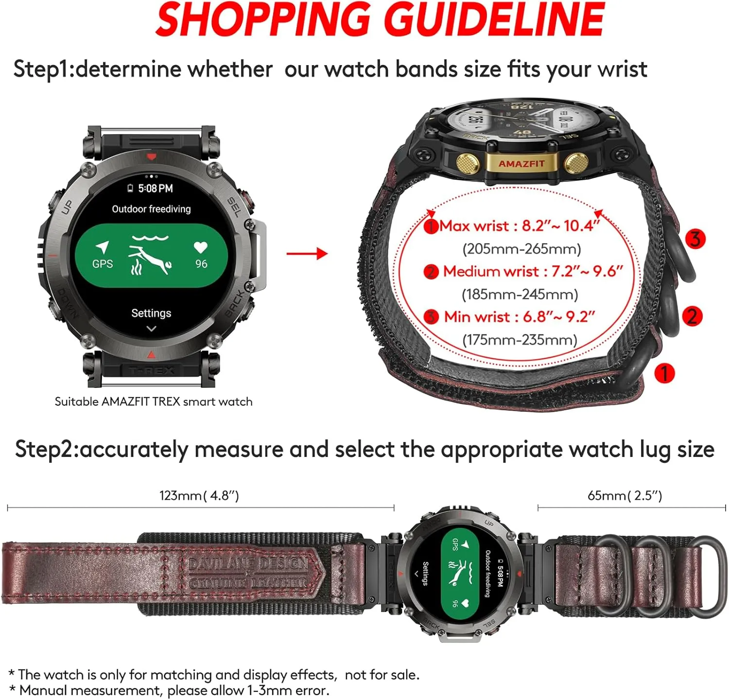 Canvas Watch Band Sports Strap Compatible With Huami Amazfit T-Rex/T-Rex 2/T-Rex Pro/T-Rex Ultra,New Upgraded Connector Design