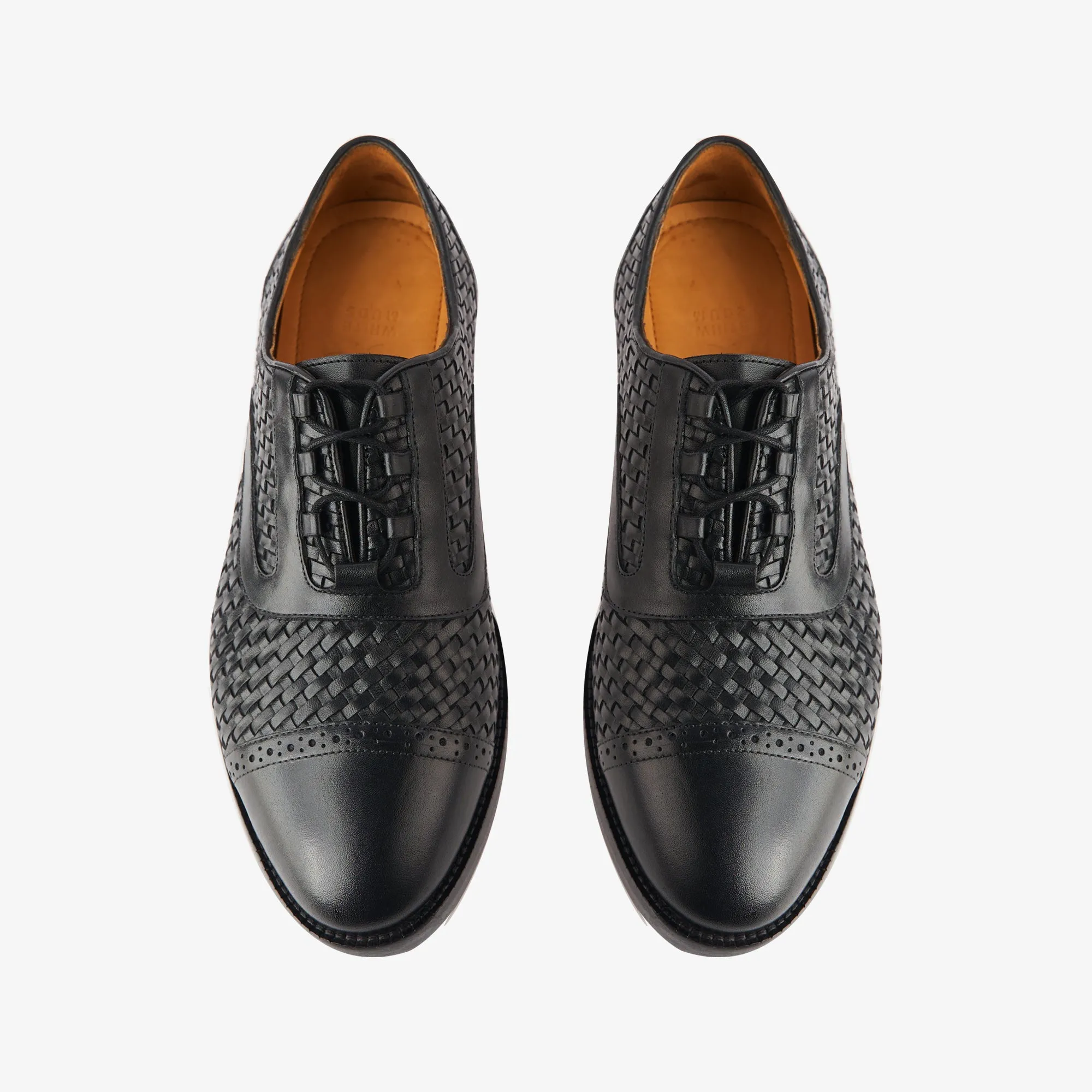 Cashel Black Woven Oxfords