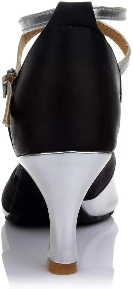 Character Shoes for Women 1920S Flapper Shoes Dance Shoes Ankle Strap Heels for Ballroom Tango Latin Dancing Shoes