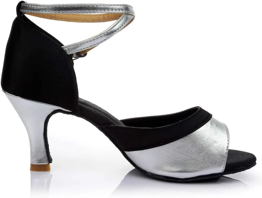 Character Shoes for Women 1920S Flapper Shoes Dance Shoes Ankle Strap Heels for Ballroom Tango Latin Dancing Shoes