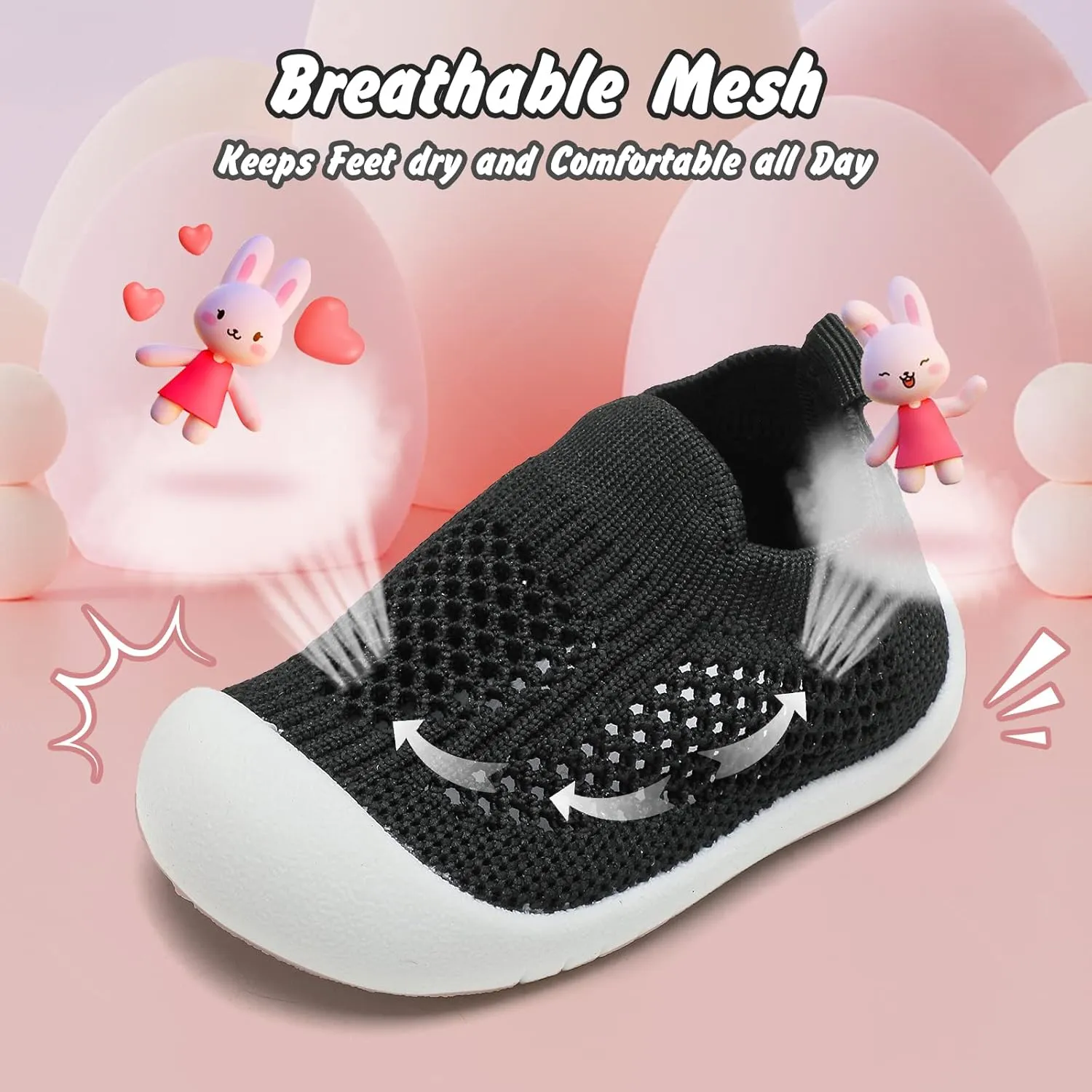 Charrost Toddler Baby Girl Boy First Walking Shoes Checkered Sneakers Sizes 3/4/5/6/7/8T. Soft, Cute,Flexible for First Walkers. Non-Slip, Slip On, Wide Toe Box Indoors Outdoors