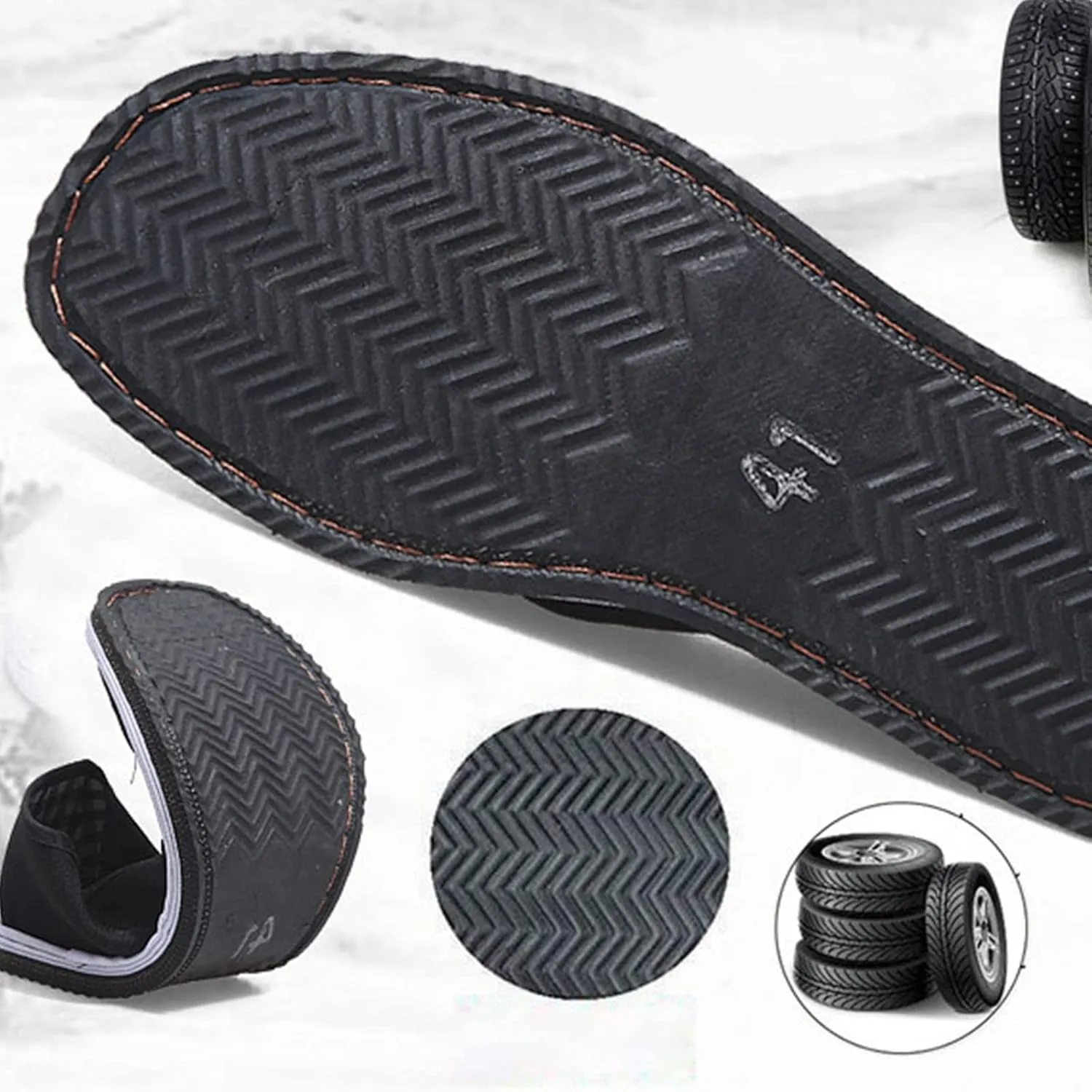 Chinese Kung Fu Shoes, Men Slip-On Martial Art Tai Chi Kung Fu Chinese Traditional Old Beijing Shoes, Fashion Qigong Trainerss Rubber Sole Black, Can Walk in The Garden and Trail