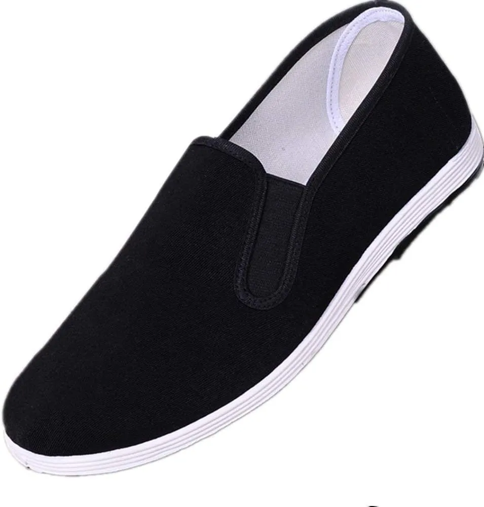 Chinese Traditional Old Beijing Shoes Kung Fu Tai Chi Shoes Rubber Sole Unisex Black