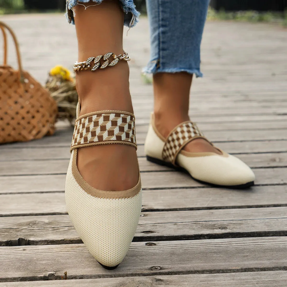 Chloé Lattice Slip-Ons