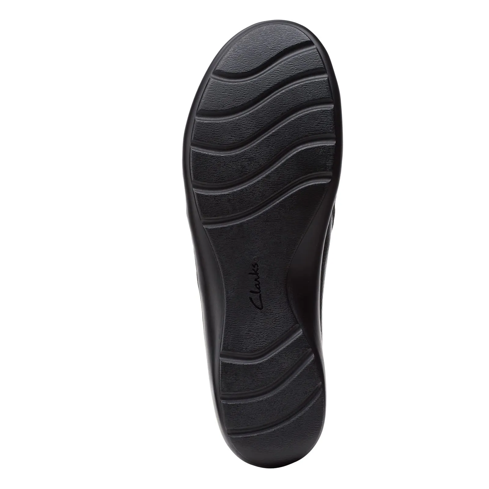 Clarks womens Cora Giny Loafer Flat, Black Tumbled/Smooth Leather, 9 US