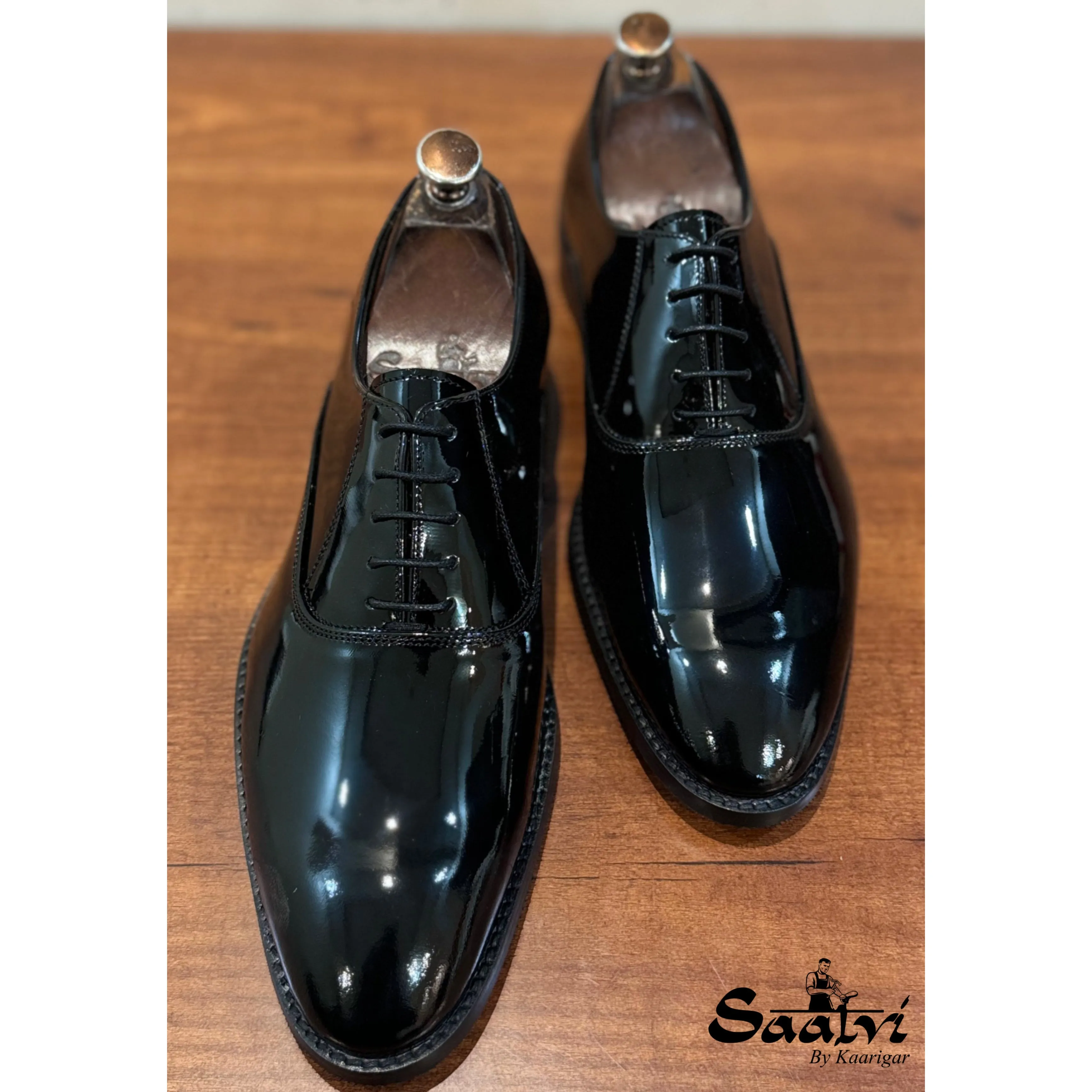 Classic Plain Toe Patent Oxford
