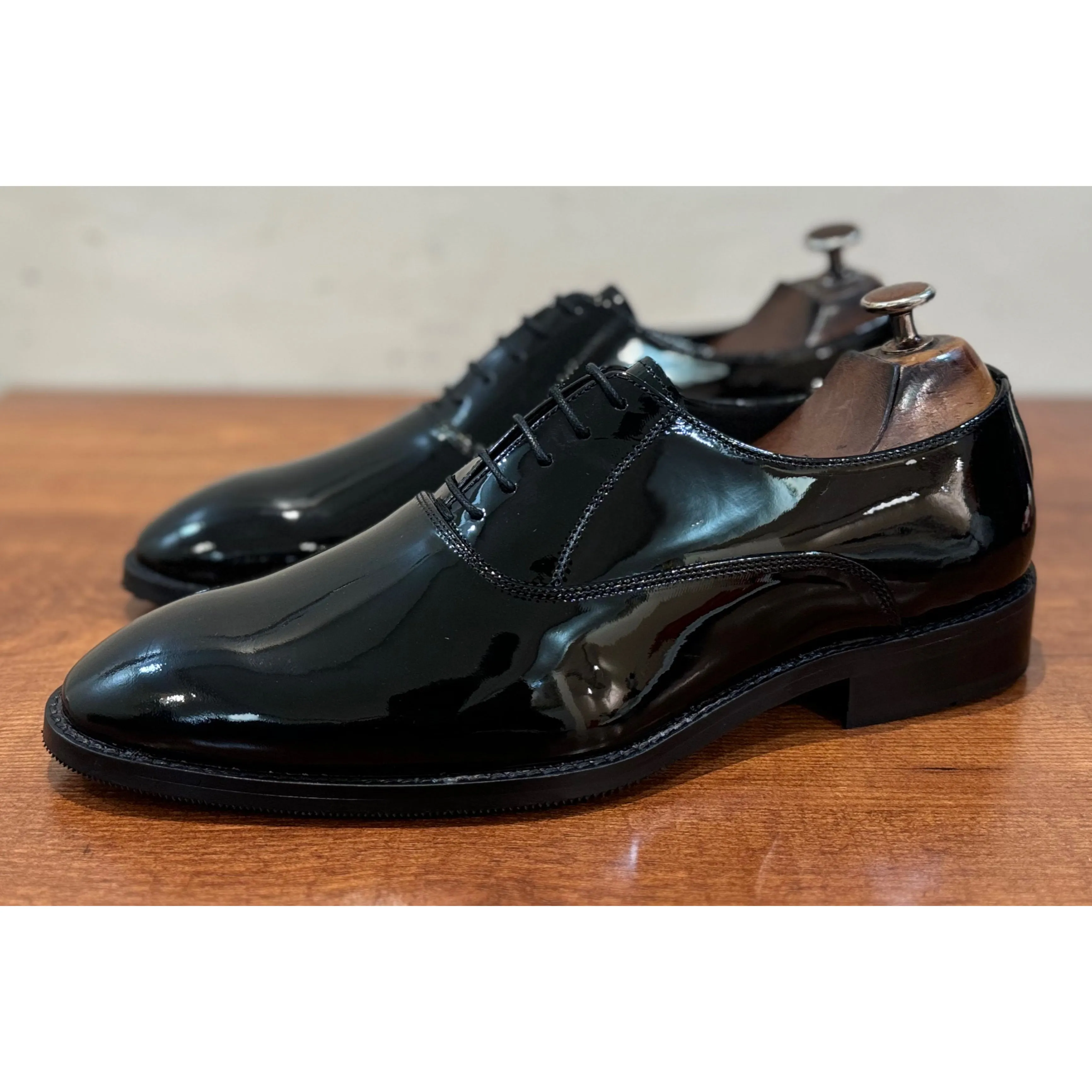 Classic Plain Toe Patent Oxford