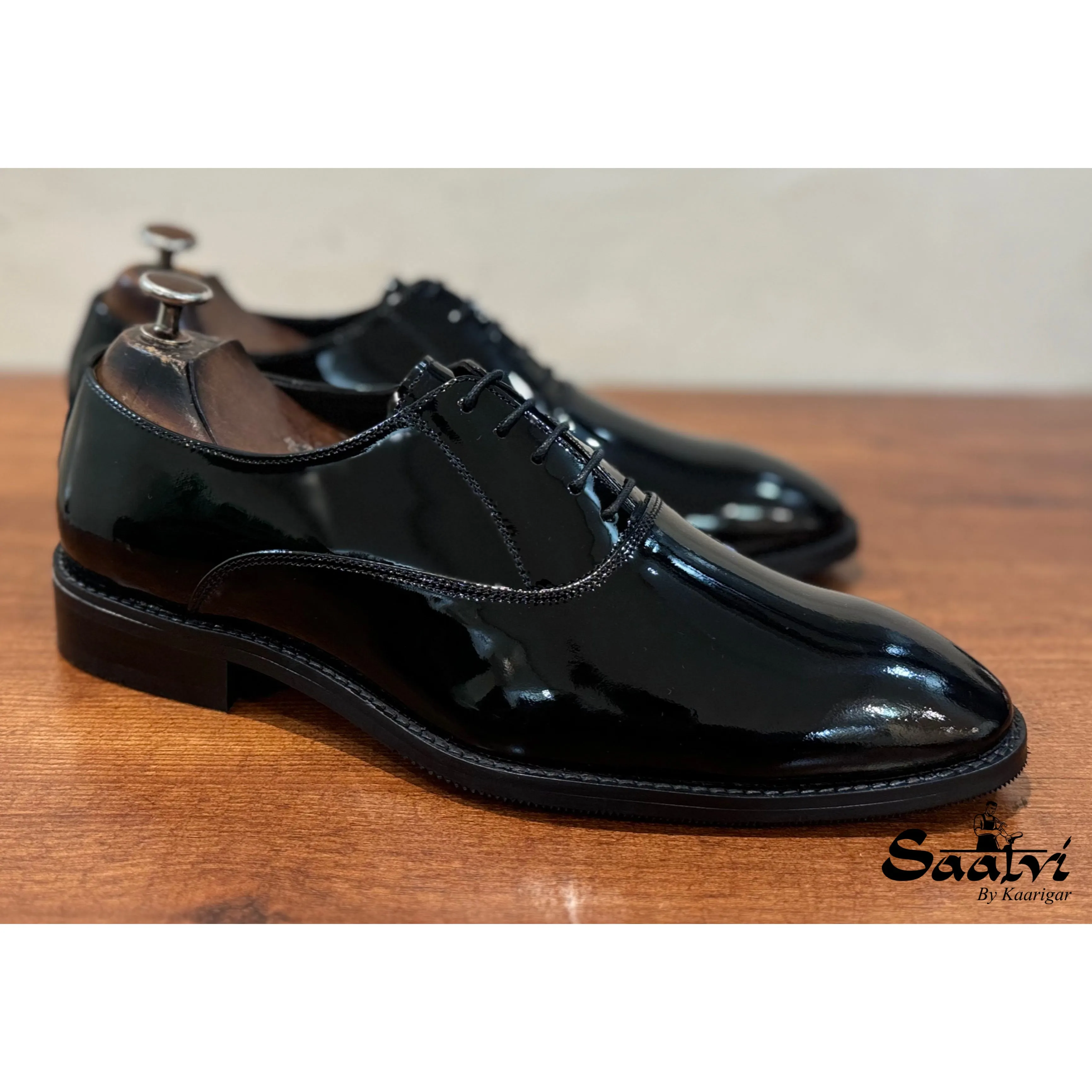 Classic Plain Toe Patent Oxford