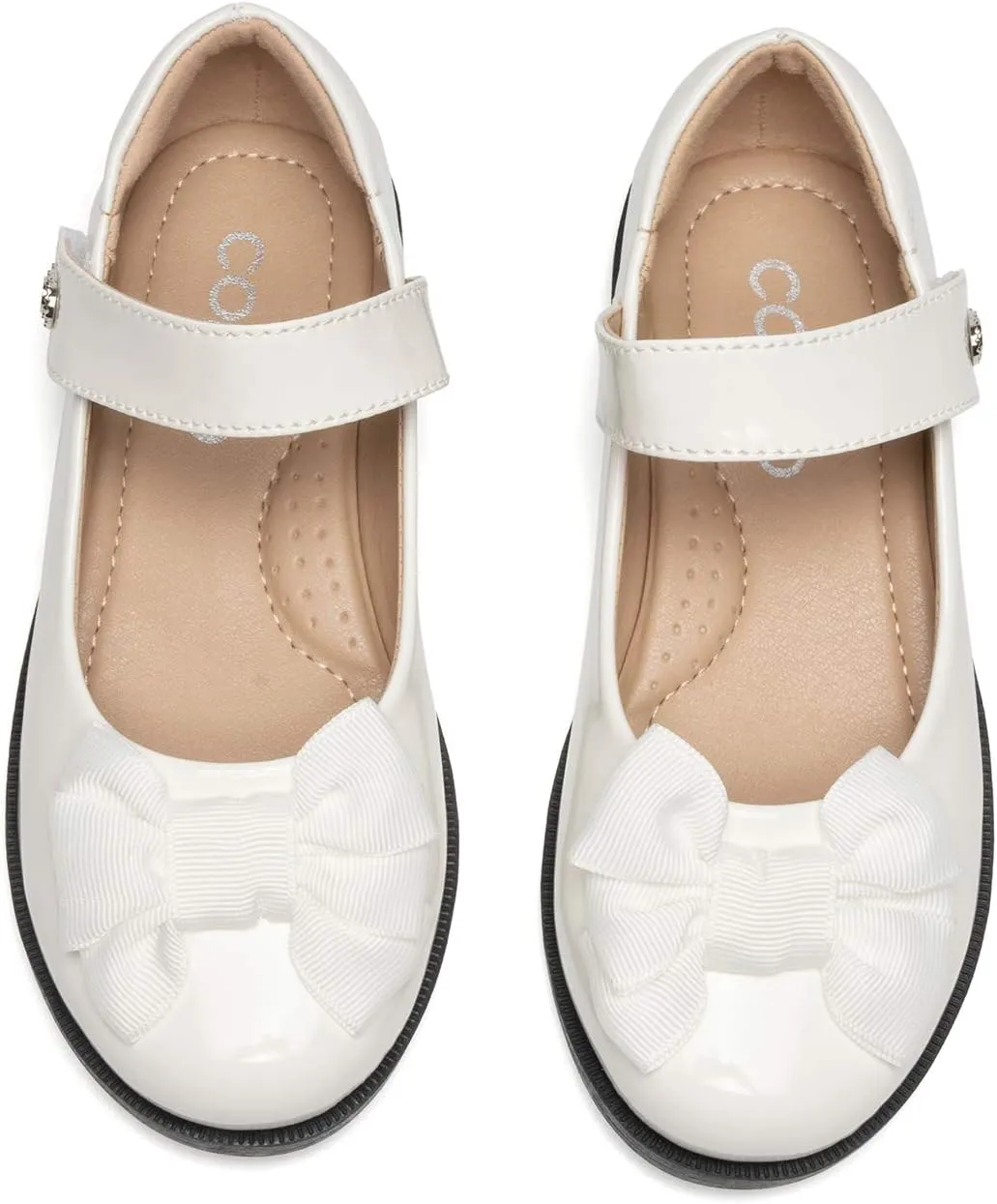 Colgo Girls Mary Jane Dress Shoes Toddler Little Kids Ballet Flats Flower Girls Princess School Shoes