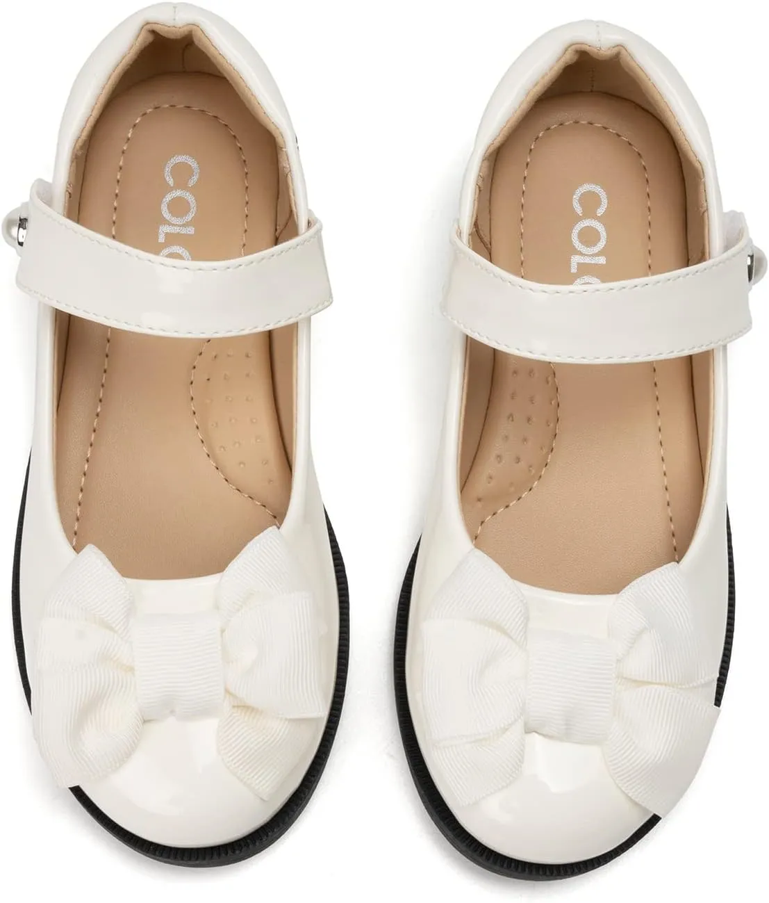 Colgo Girls Mary Jane Dress Shoes Toddler Little Kids Ballet Flats Flower Girls Princess School Shoes