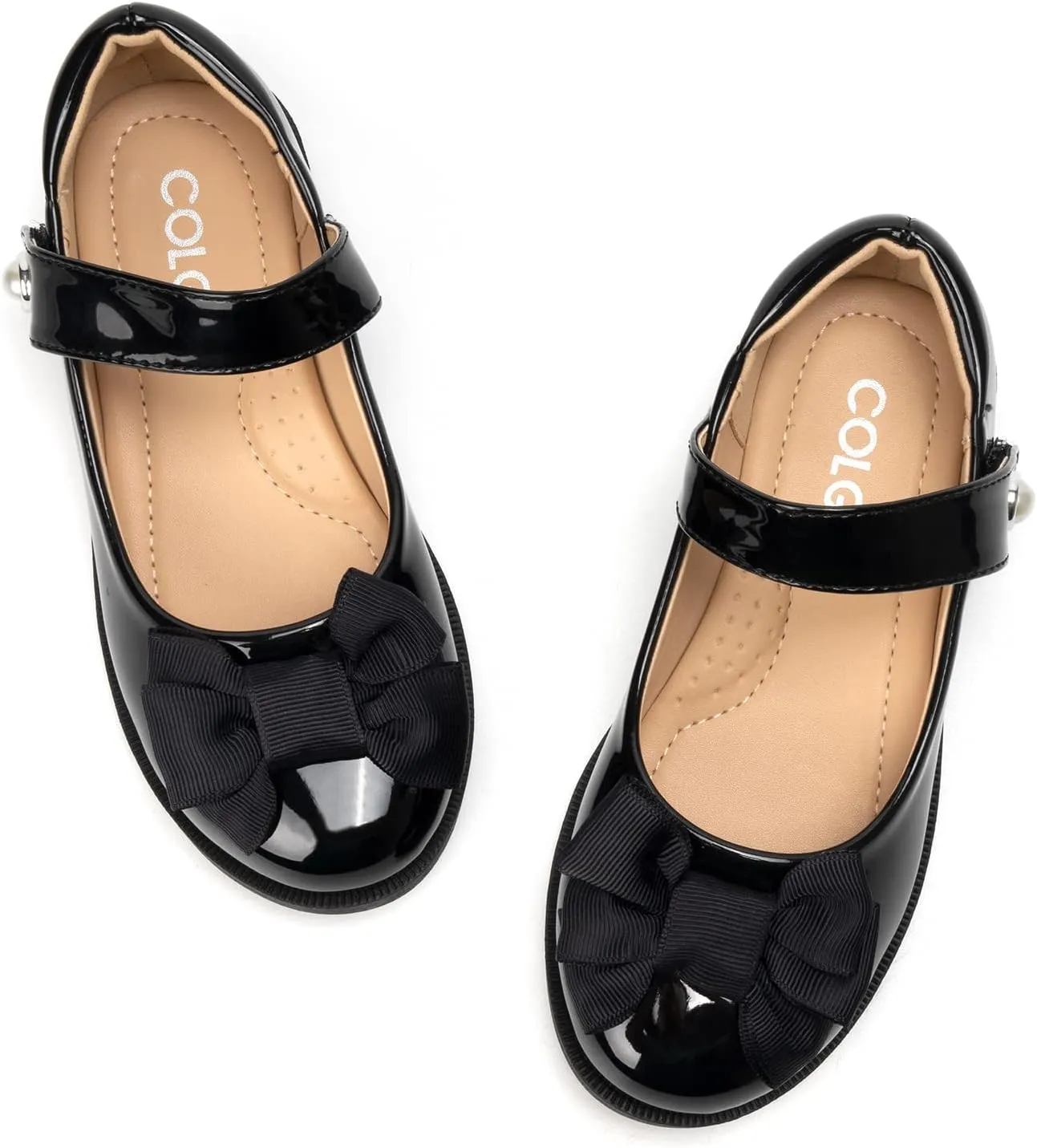 Colgo Girls Mary Jane Dress Shoes Toddler Little Kids Ballet Flats Flower Girls Princess School Shoes