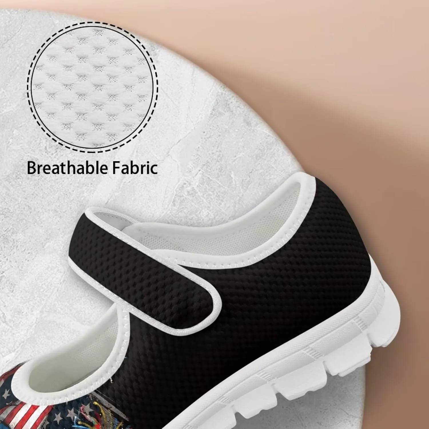 Coloranimal Mary Jane Flats Shoes for Women Dressy Casual Womens Mary Jane Shoes Magic Sticker Slip On Shoes Falts Shoes Mesh Ballet Shoes