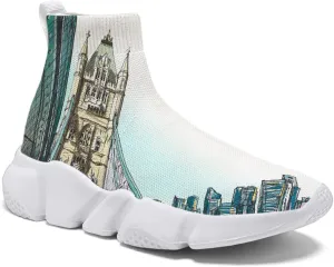 Comfortable Sock Shoes for Womens City Art Sneakers Casual Walking Shoes