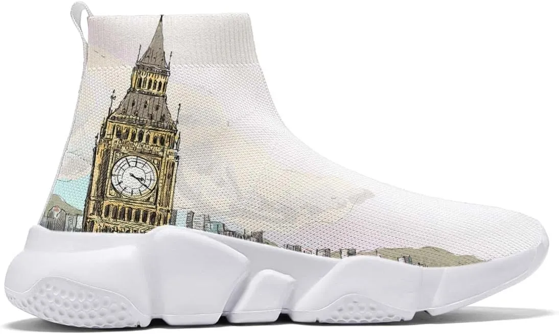 Comfortable Sock Shoes for Womens City Art Sneakers Casual Walking Shoes