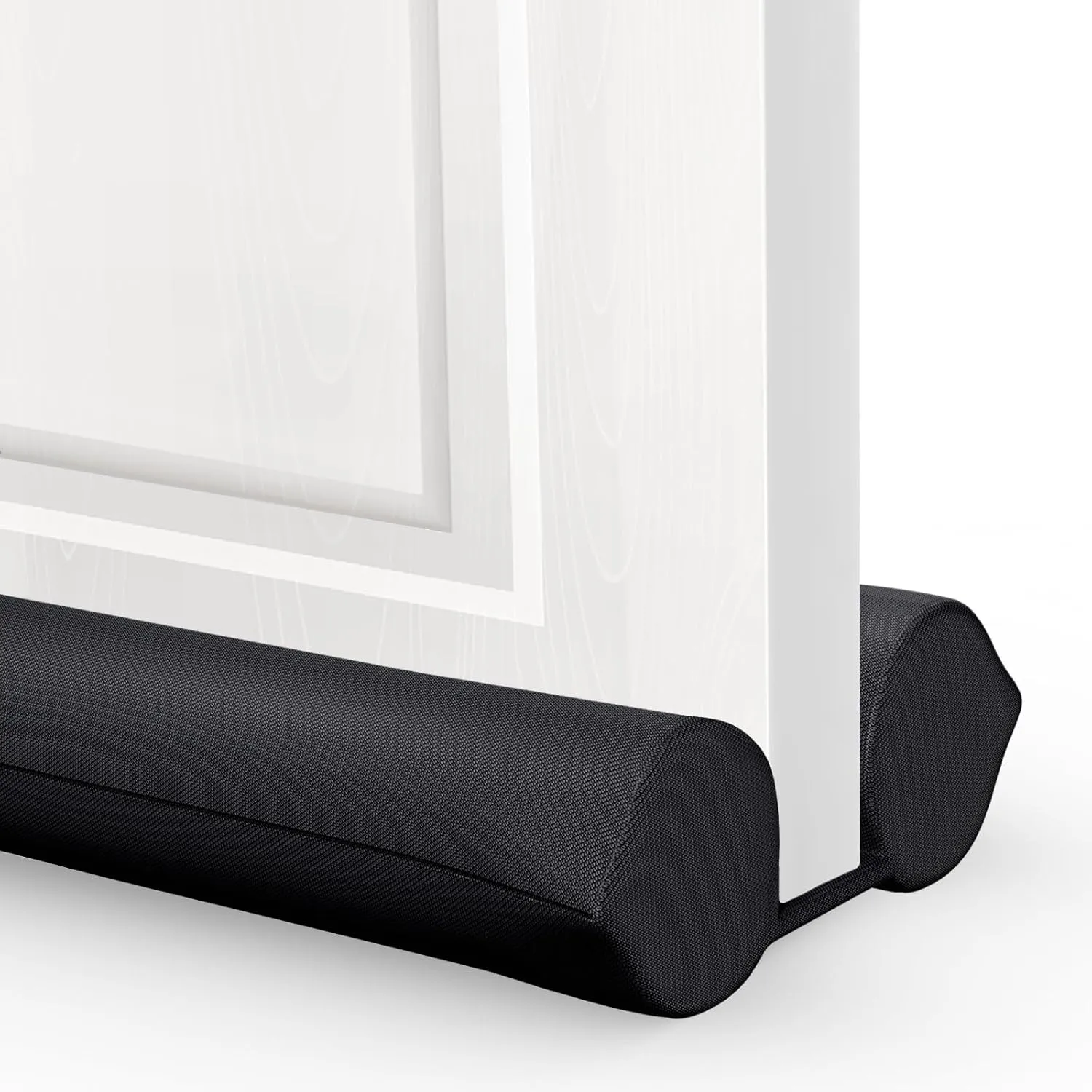 Comfyanno Under Door Draft Stopper - Bottom Door Gap Filler & Seal - Windproof Coating Cover - Fits 30” to 36” Door - Block Noise, Sound, Cold Air, Light, Wind - Easy Install Draft Blocker - Black