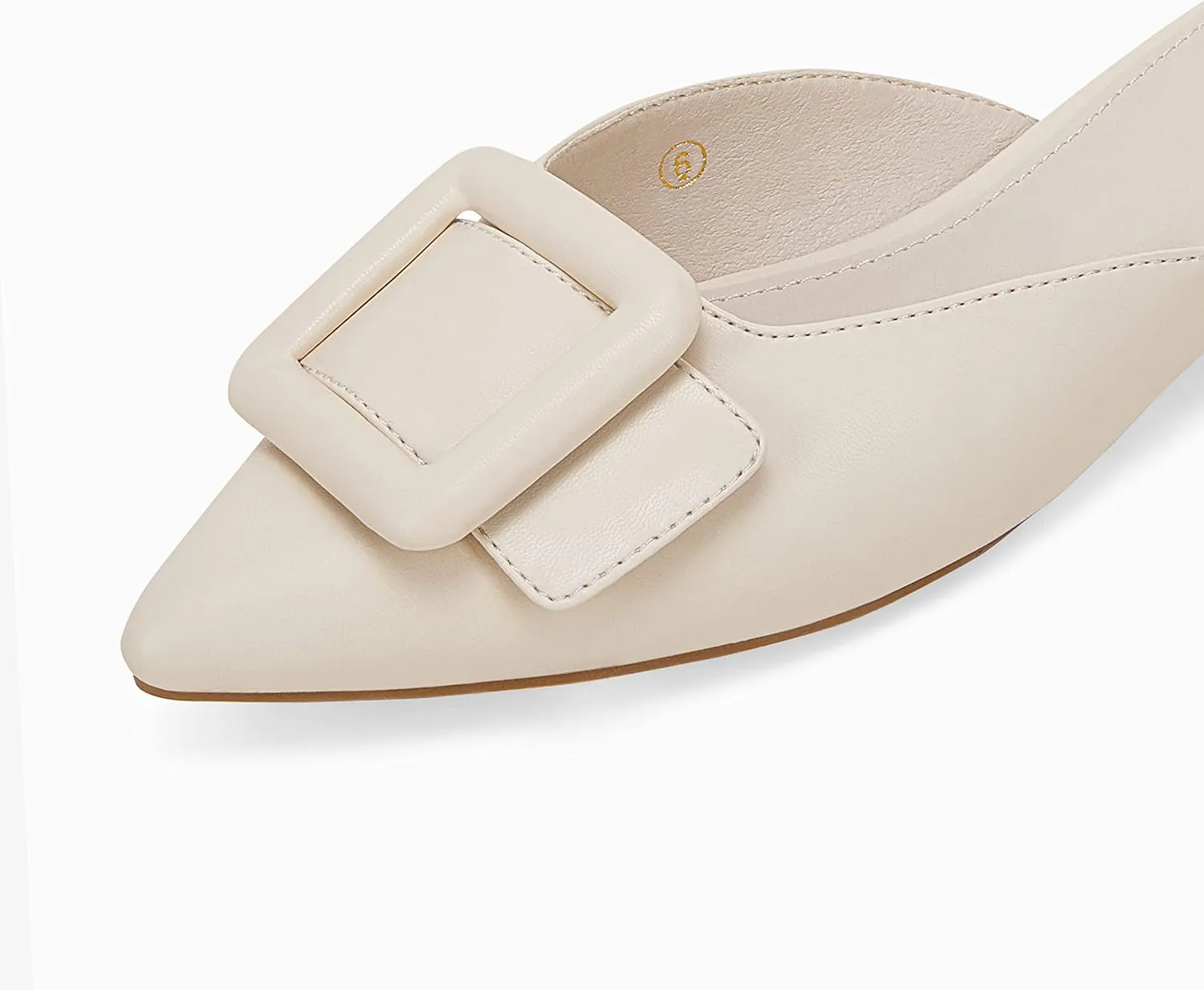 Coutgo womens Pointed Toe Mules Flats
