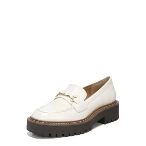 Creative Slip Sam Heel On Ivory Leather Rounded Toe Premium for less Chunky Loafers Laurs Edelman