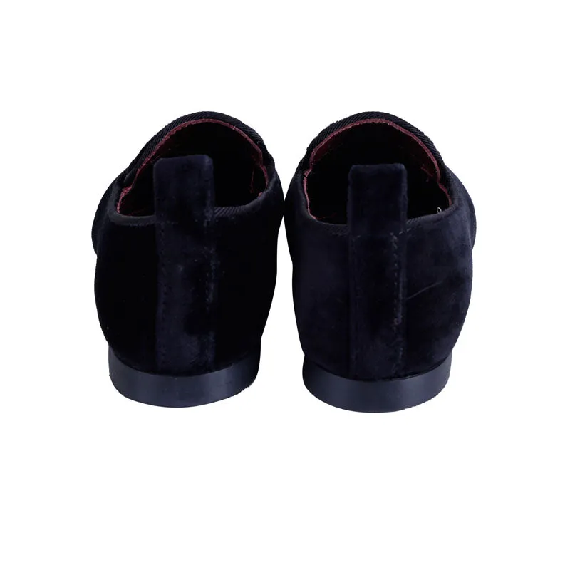 Crown Patch Velvet Loafer