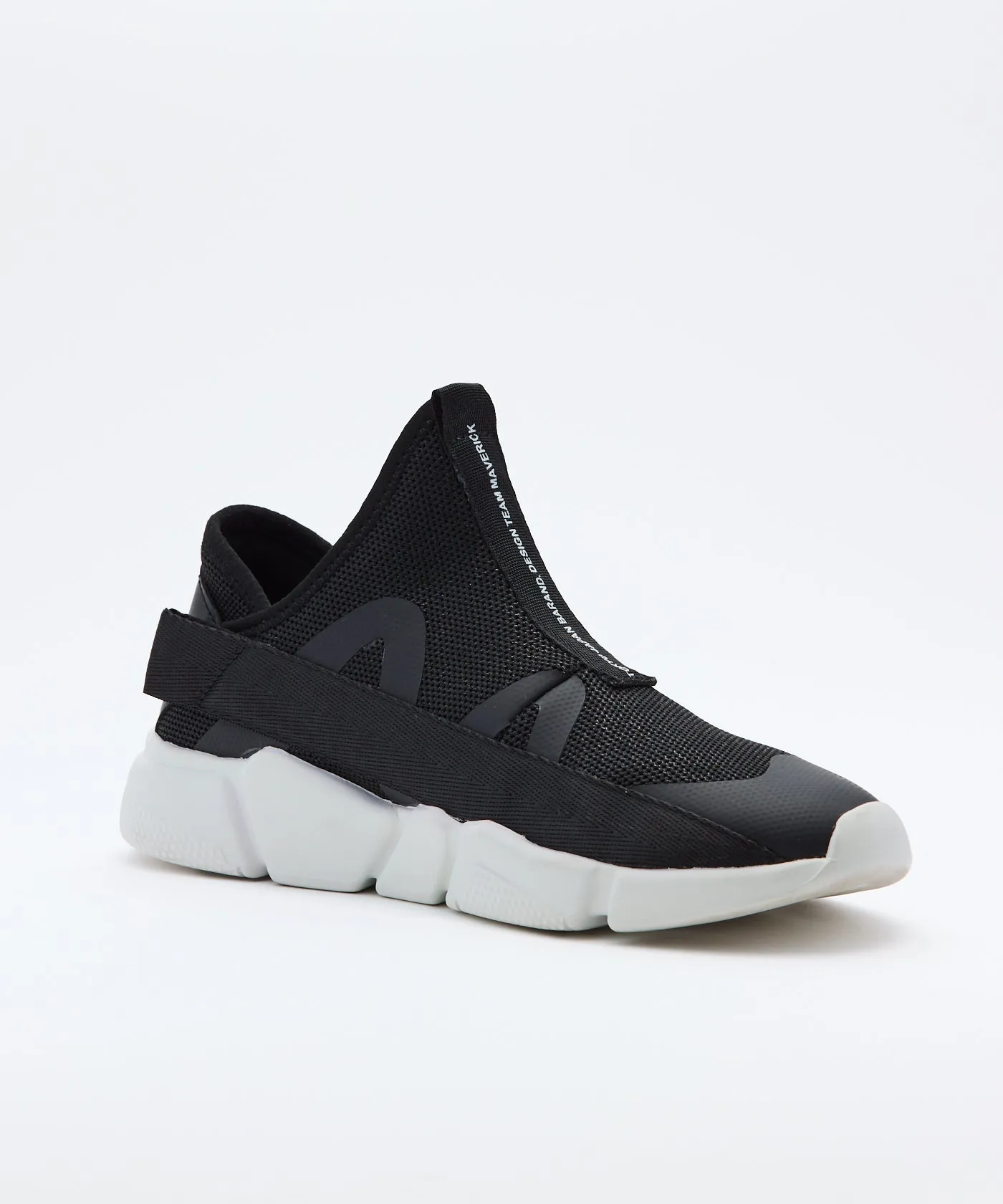 Dad Slip-ons Knit Sneakers　black
