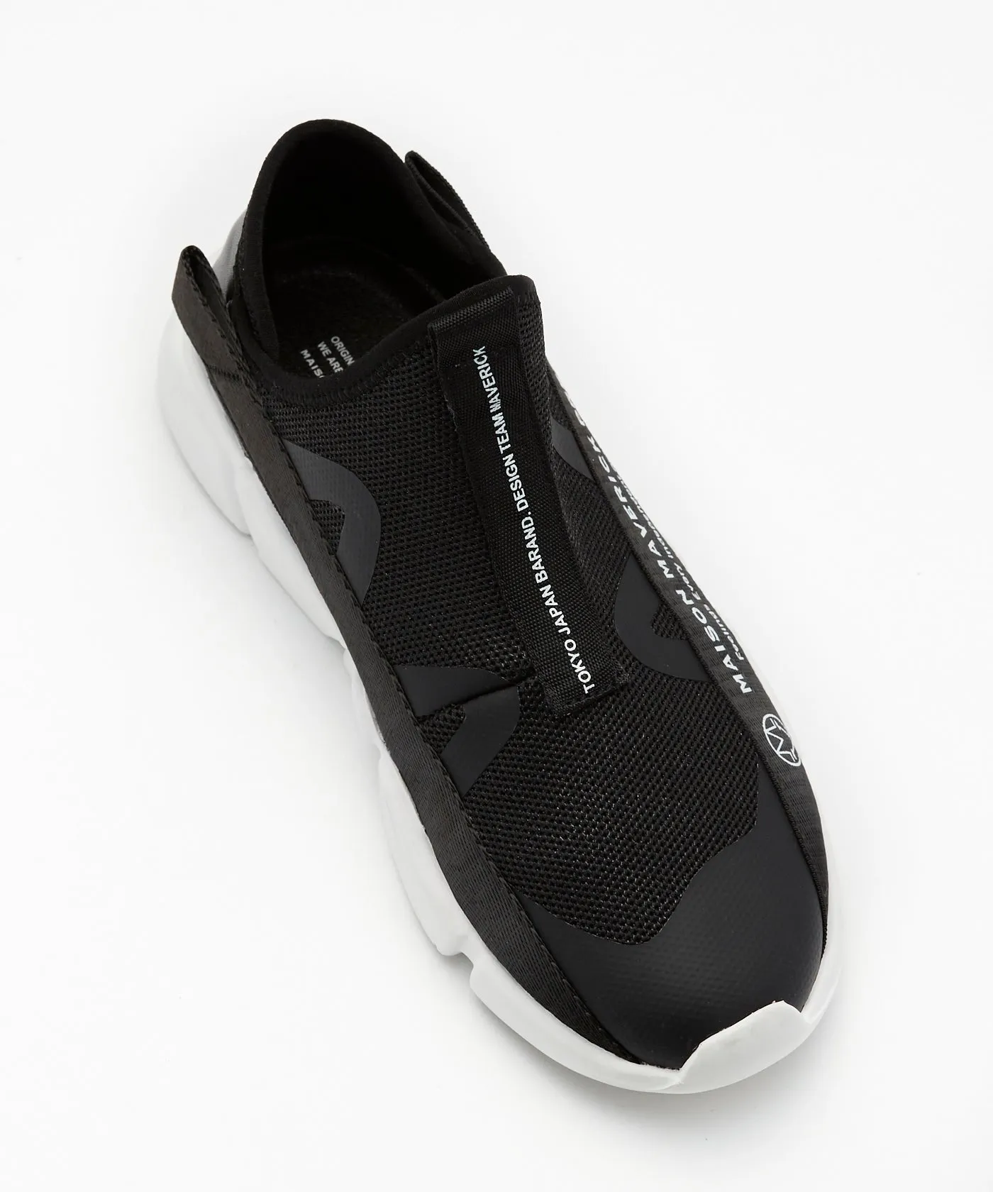 Dad Slip-ons Knit Sneakers　black