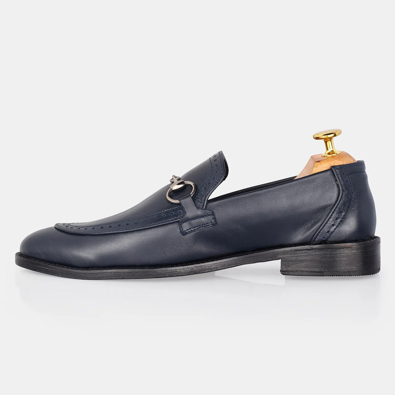 Dark Blue Unlined Loafers Allen Shoes