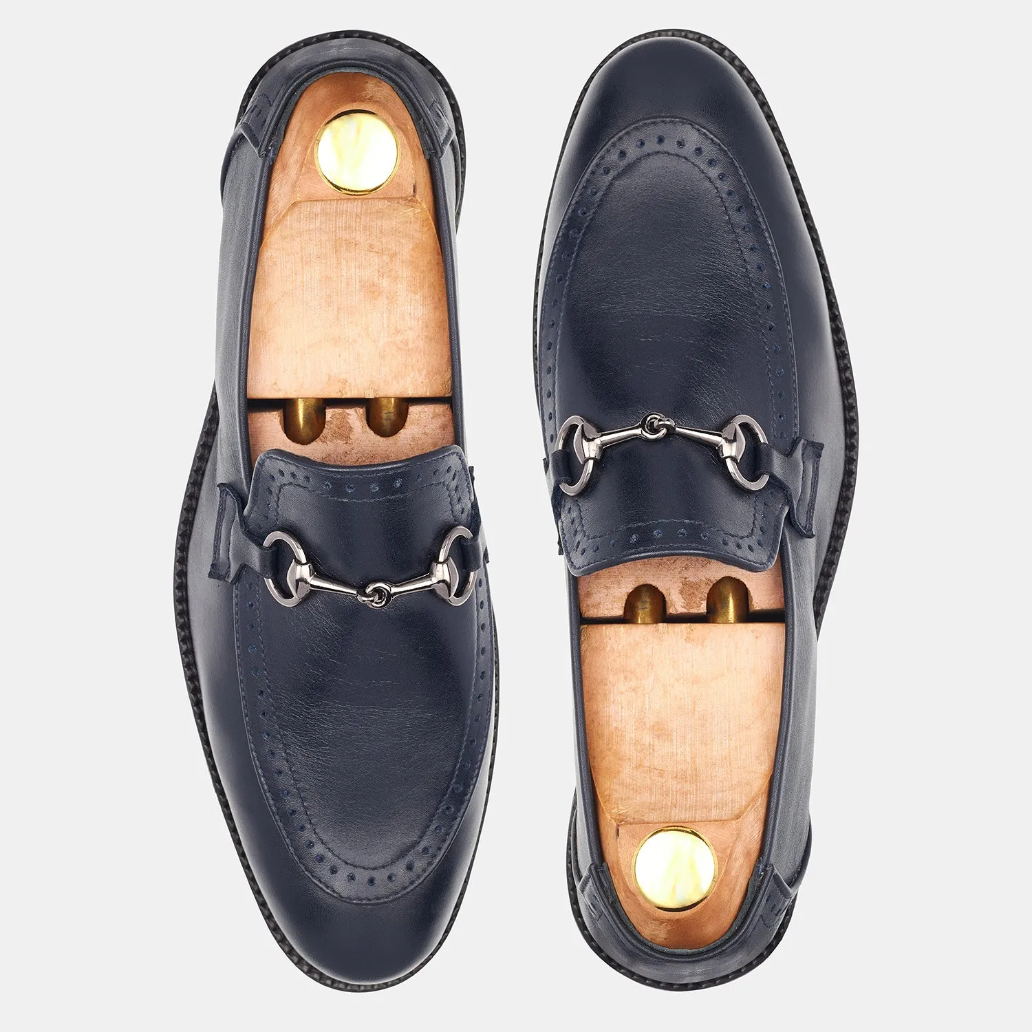 Dark Blue Unlined Loafers Allen Shoes