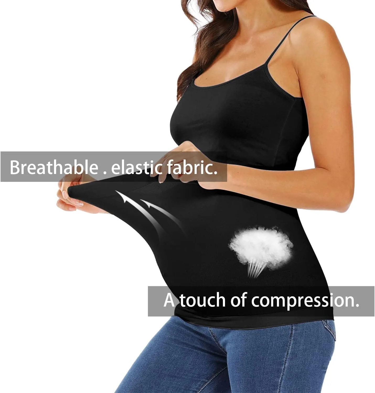 DIRAVO Womens Maternity Belly Band for Pregnancy Non-slip Silicone Stretch Pregnancy Support Belly Belt Bands…