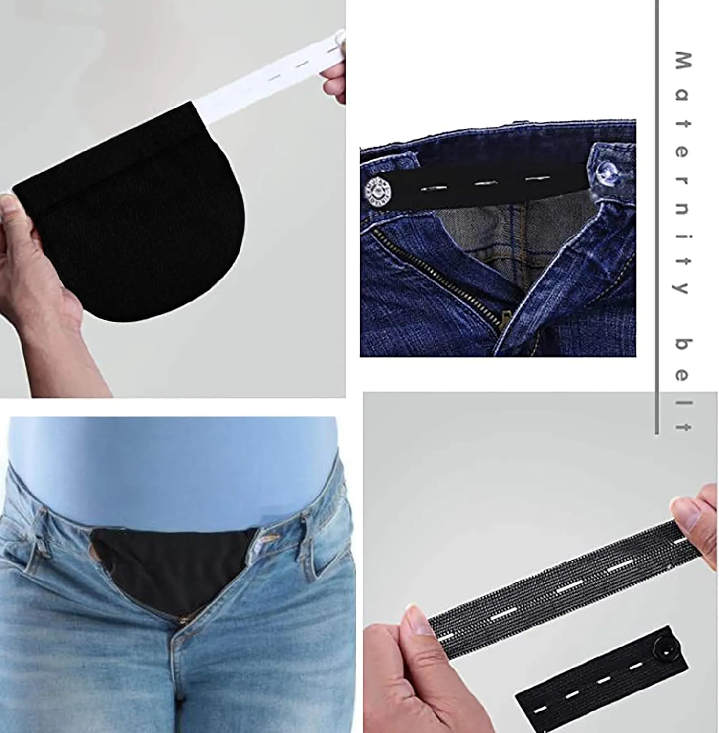 DIRAVO Womens Maternity Belly Band for Pregnancy Non-slip Silicone Stretch Pregnancy Support Belly Belt Bands…