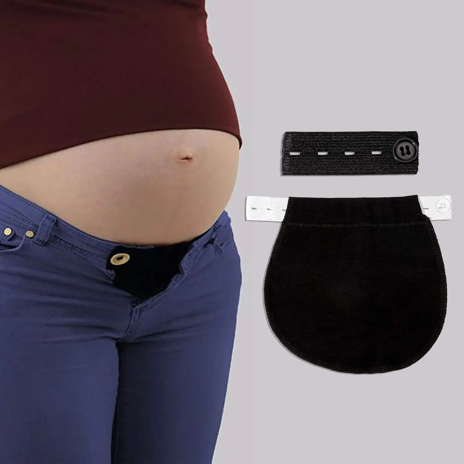 DIRAVO Womens Maternity Belly Band for Pregnancy Non-slip Silicone Stretch Pregnancy Support Belly Belt Bands…