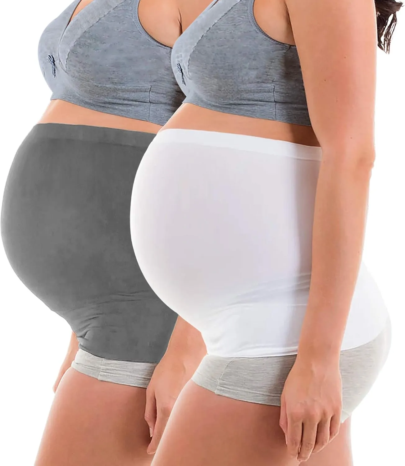 DIRAVO Womens Maternity Belly Band for Pregnancy Non-slip Silicone Stretch Pregnancy Support Belly Belt Bands…