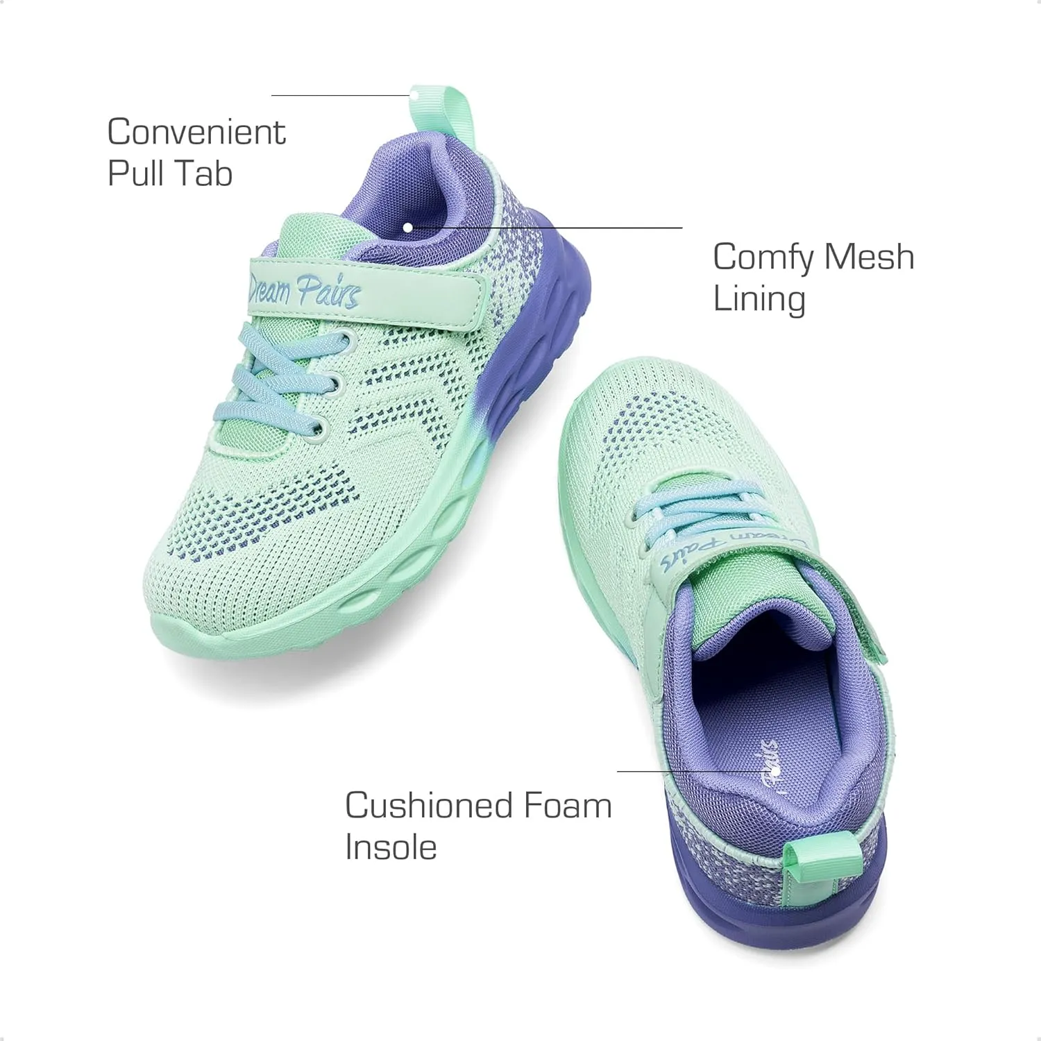 DREAM PAIRS Boys Girls Shoes Kids Tennis Footwear EZ-Ons GoGetters Running Athletic School Sneakers for Little/Big Kid