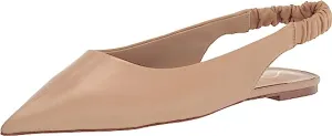 Edelman Plug-in Toe Slingback Slip Whitney Dress Sam Problem-solving Macadamia Strap On Pointed Flats