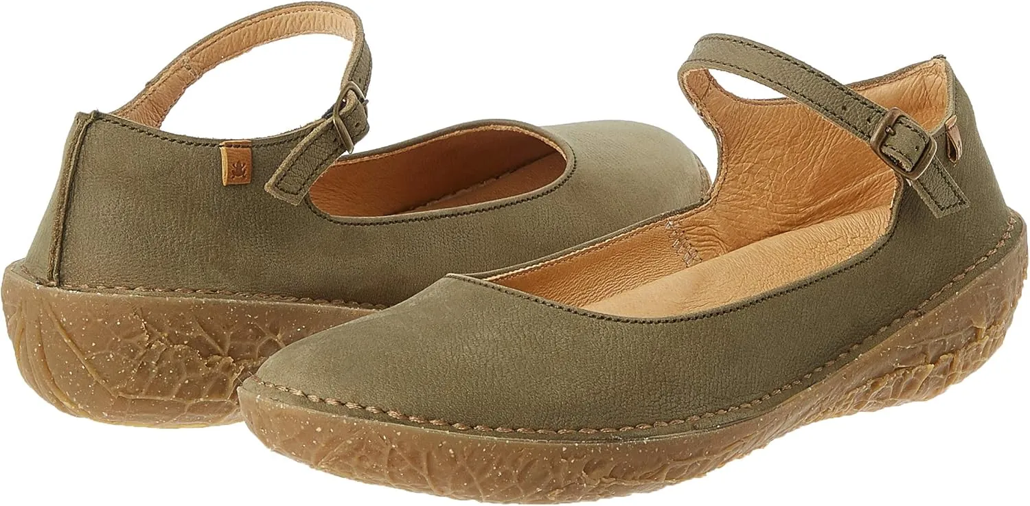 El Naturalista Women's Ankle Strap Ballet Flats