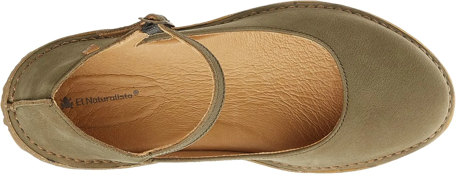 El Naturalista Women's Ankle Strap Ballet Flats