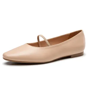 Elastic Women Women for Jane Toe Women 8.5 Women Ballet Shoes Shoes Closed for Flats Flats Flats Flats Women for Shoes Mary Women Size Extensive range for Only today Straps Nude Trary Flats
