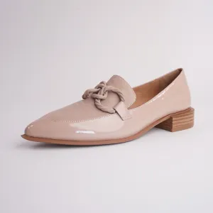 Elgin Cappuccino Patent Leather Loafers