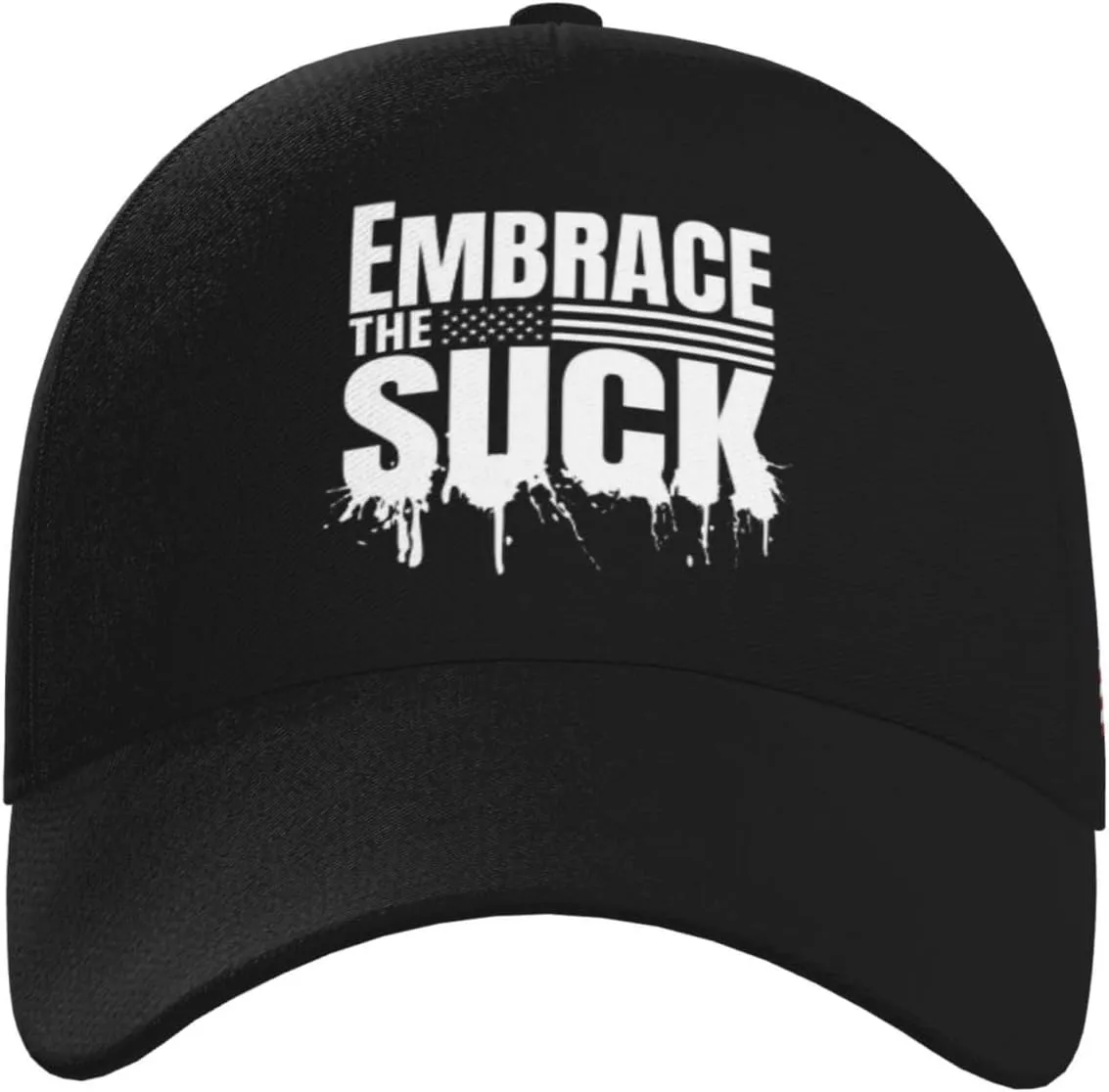 Embrace The Suck Outdoor Curved Brim Baseball Hat Sandwich Hat with Buckle Casual Mesh Hat