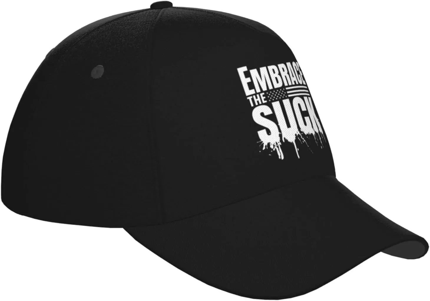 Embrace The Suck Outdoor Curved Brim Baseball Hat Sandwich Hat with Buckle Casual Mesh Hat