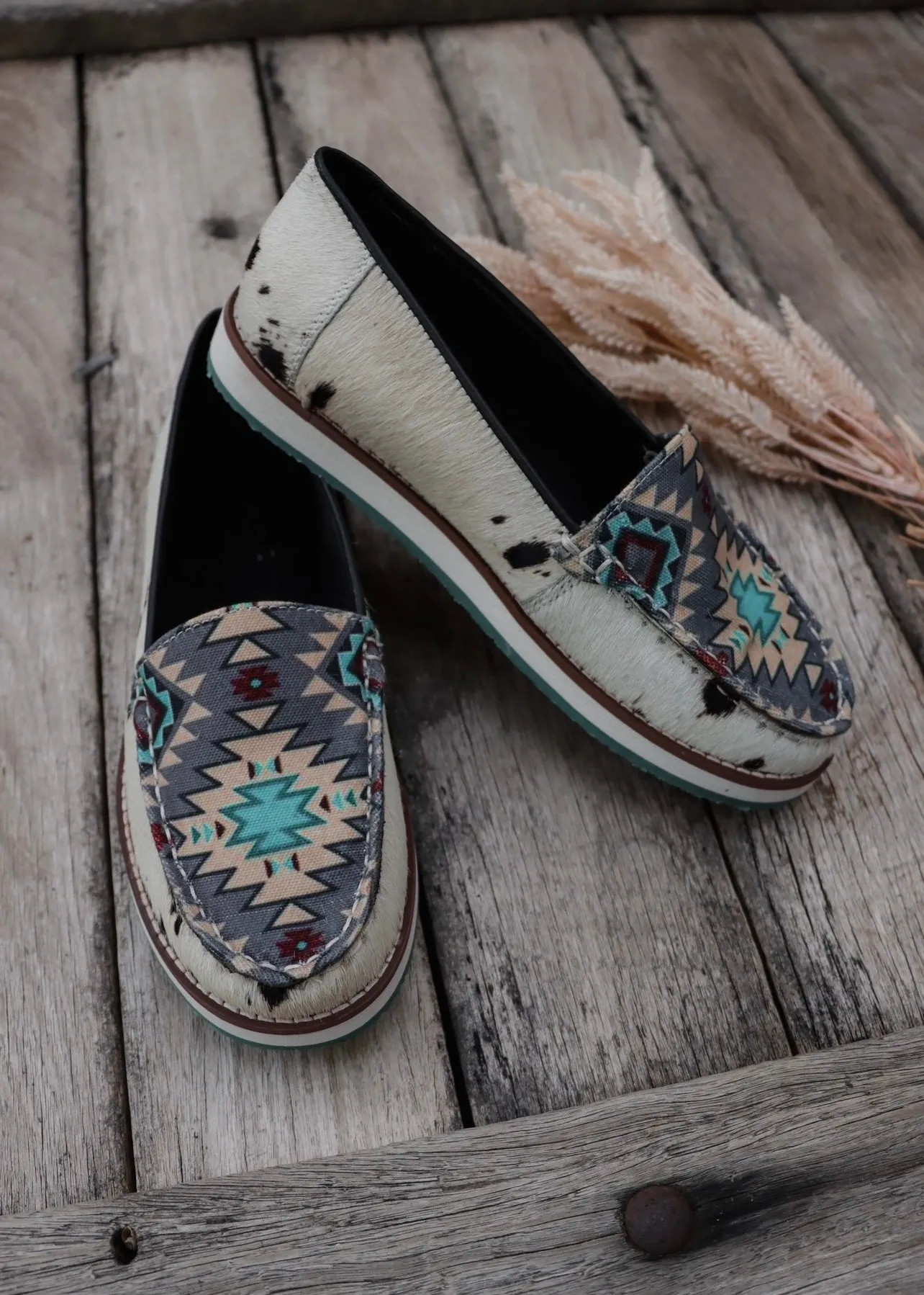 Evelyn Cowhide Slip-Ons