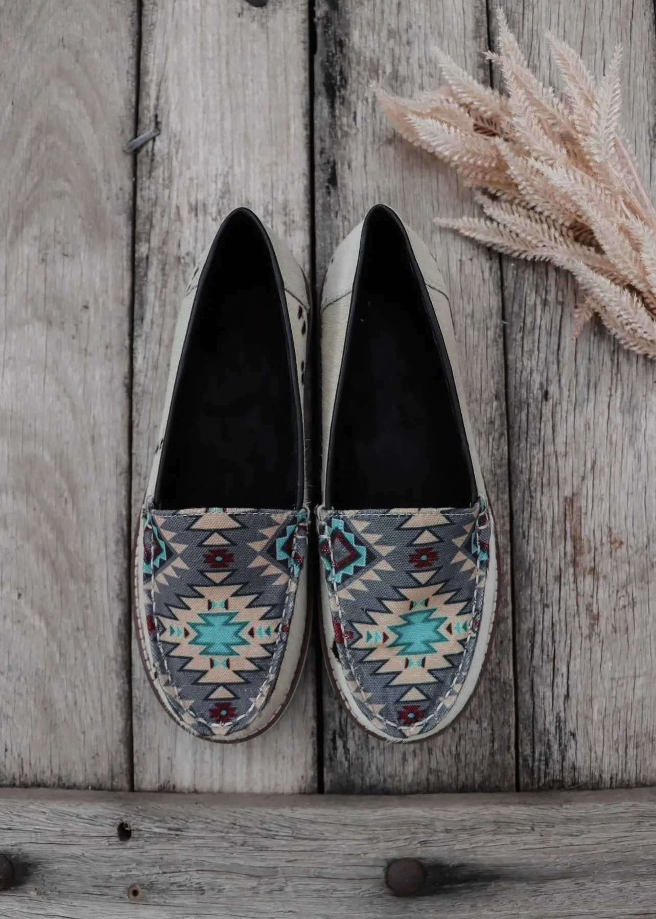 Evelyn Cowhide Slip-Ons