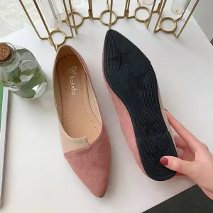 Fashion Splice Mule Flats | Pointed Toe Slip-Ons